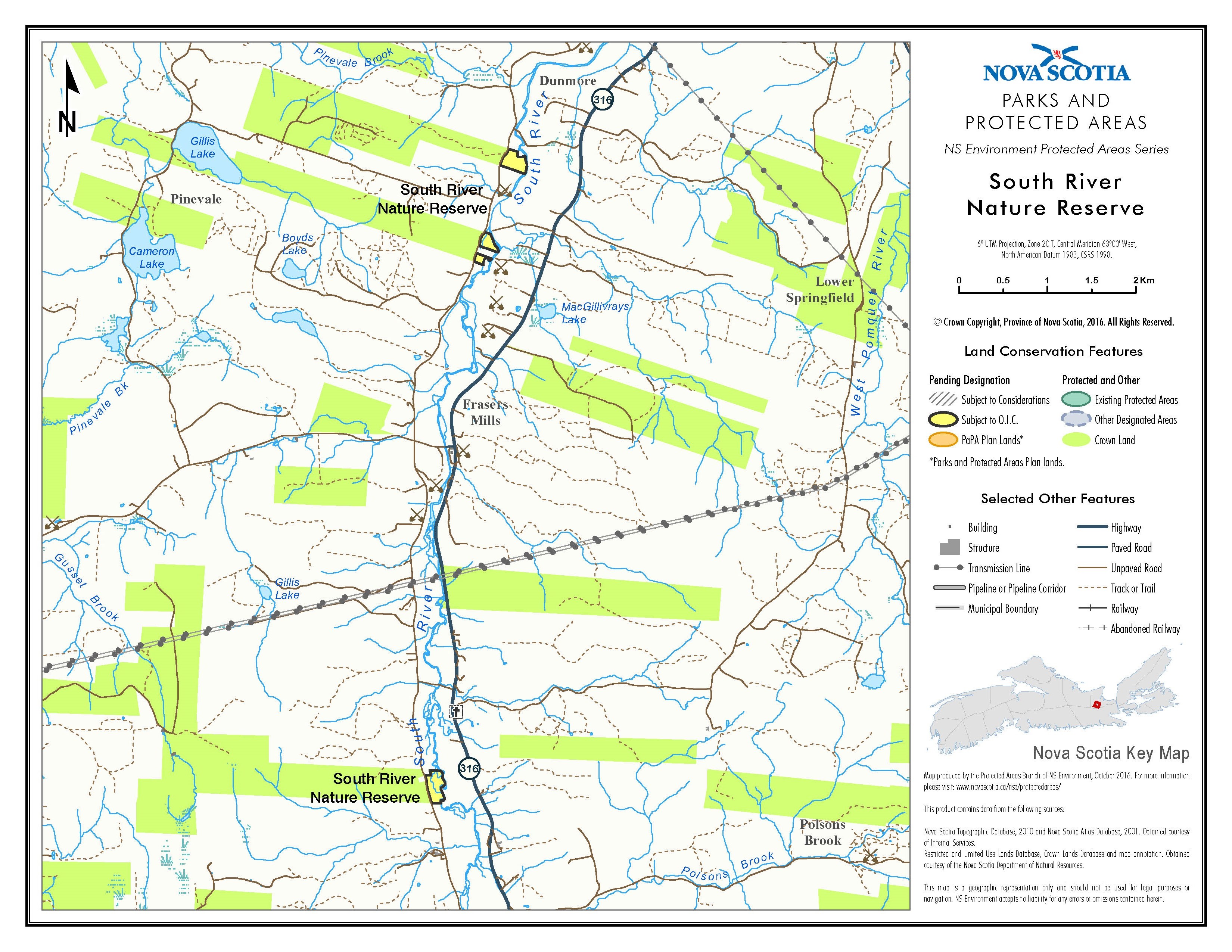 Map of South River Nature Reserve